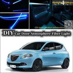 Для Chrysler/Lancia Ypsilon интерьер окружающего света настройки атмосферу Волокно оптическое Ленточные огни двери Панель освещения настройки