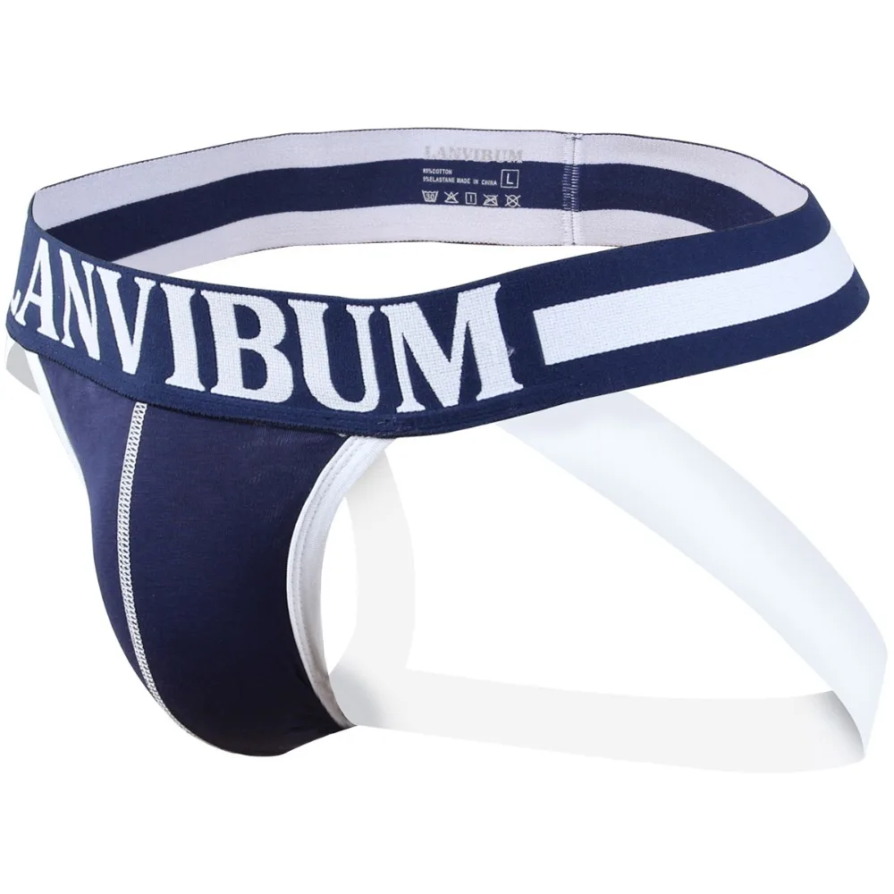 LANVIBUM мужская одежда хлопок Ropa Interior Hombre Jockstrap Гей сексуальное мужское нижнее белье