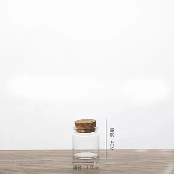 

50pcs/lot 37*40mm 20ml Mini Glass Jars with Corks Bottles Jars Containers Sand Liquid Food Wedding Gift Tiny Vial Bottles Decor