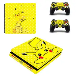 Pokemon Go Pikachu PS4 тонкий стикер кожи наклейка для playstation 4 консоль и контроллер PS4 тонкий стикер виниловое покрытие