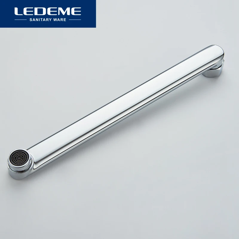 LEDEME Смеситель для ванны с длинным изливом 300 мм. латунь Цвет: хром L2259|chrome finished|faucet