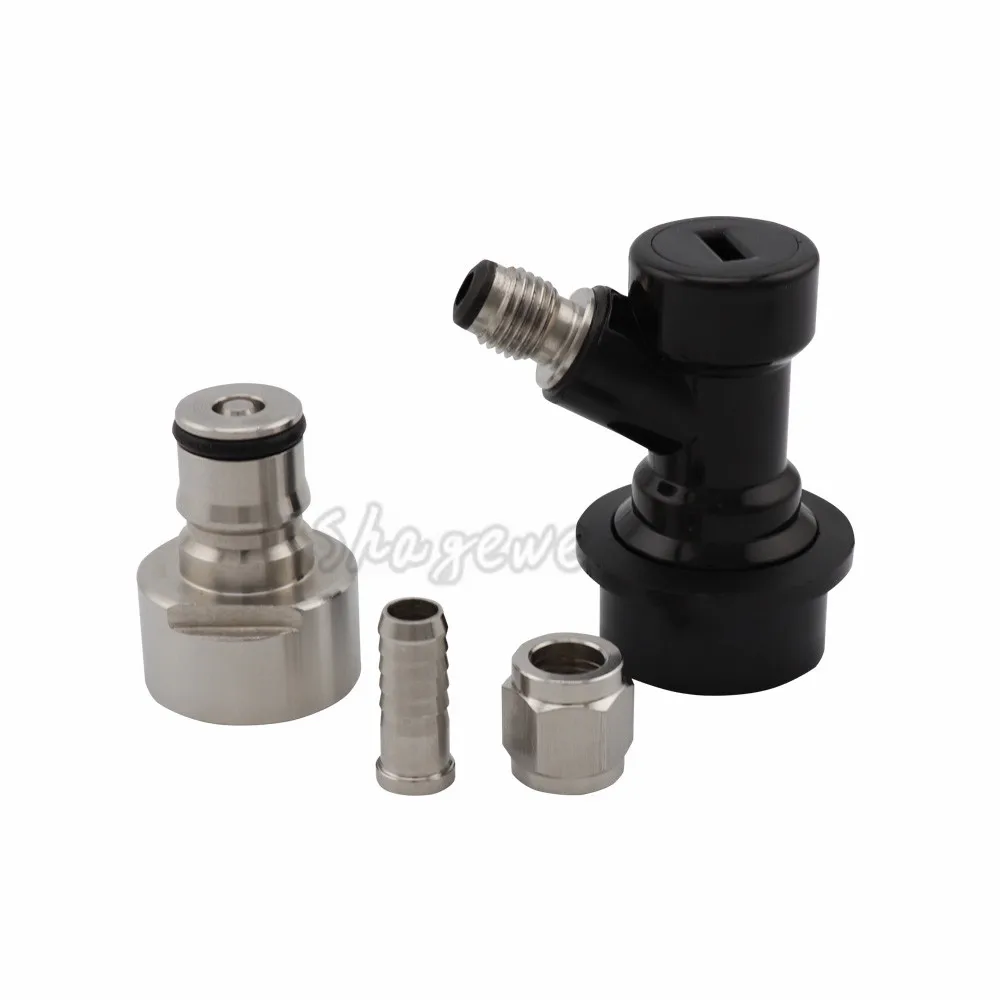 Homebrew Beer Keg Coupler Adapter Ball Lock Disconnect Conversion Kit G58 Thread Ball Lock Post and Swivel Nut (13)