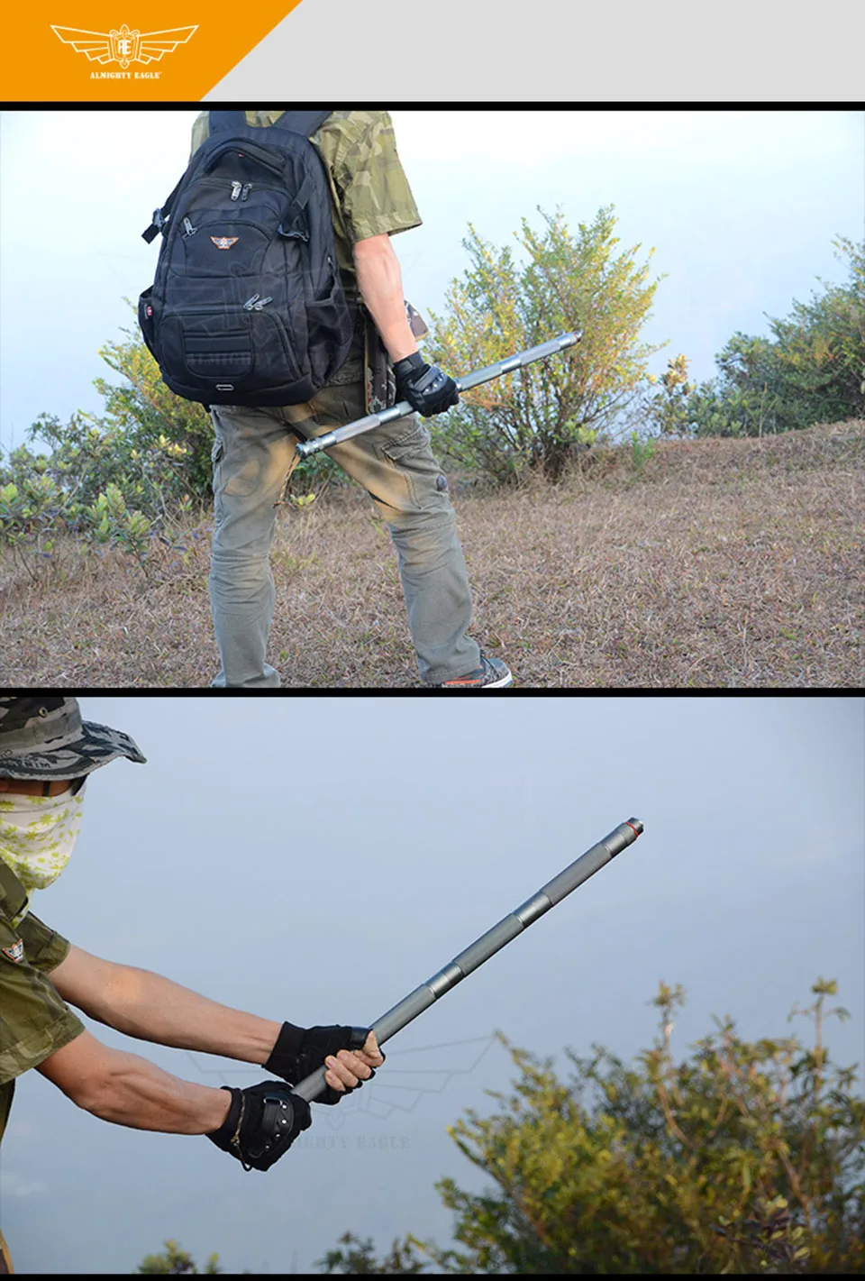 Всемогущий Орел наружная защита тактическая ручка альпеншток снаряжение для походов, скалолазания многоцелевой складной инструменты