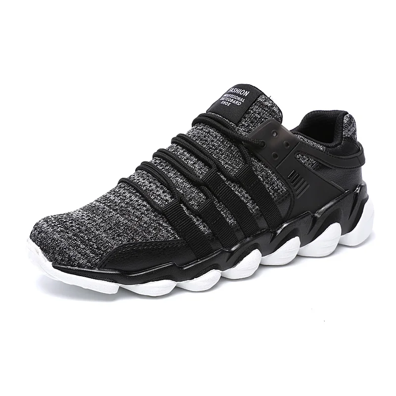 

Men Casual Shoes Krasovki 2018 Autumn Lace-up Flying Woven Breathable Air Mesh Fashion Man Shoes size 39-45 Sapatos Masculinos