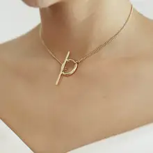 Простой золотой геометрический круглый чокер ожерелье для женщин Bijoux новые трендовые ювелирные изделия прекрасный подарок