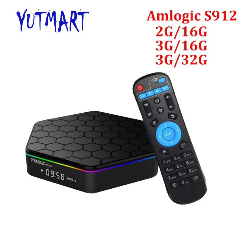 

10PCS [T95Z PLUS] 2.4G 5.0G Wifi 4K Support H.265 2GB/16GB 3GB/32GB Octa Core Smart Android 7.1 Amlogic S912 TV Box T95Z Plus