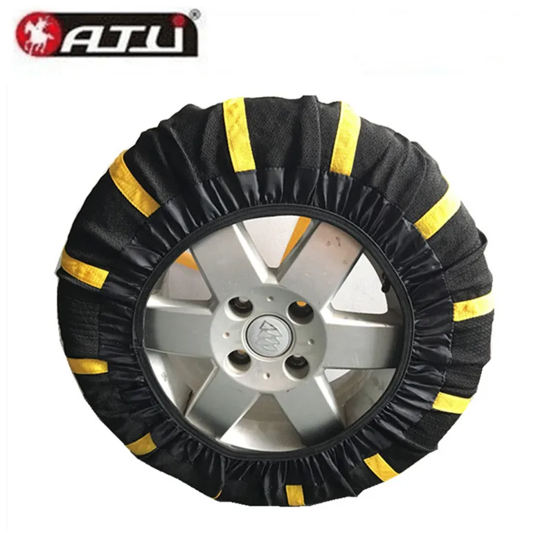2PC Anti Skid Auto Snow Sock Safety Ice Mud Tires Chain Car Wheel Chain