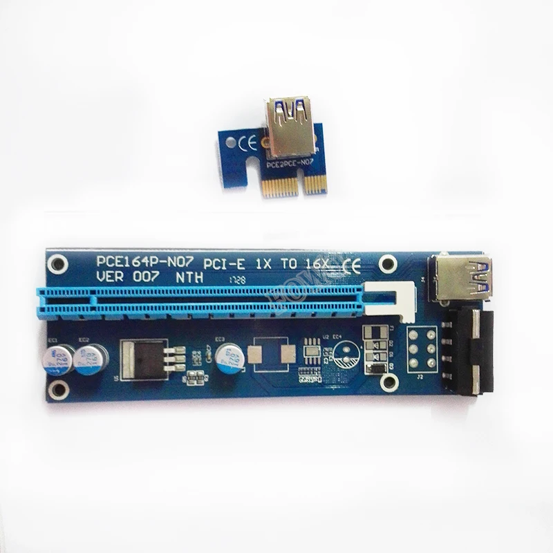 0,6 м PCI-E 1X к 16X Riser Card удлинитель PCI Express удлинитель+ USB 3,0 кабель для передачи данных/15Pin SATA к 4Pin шнур питания