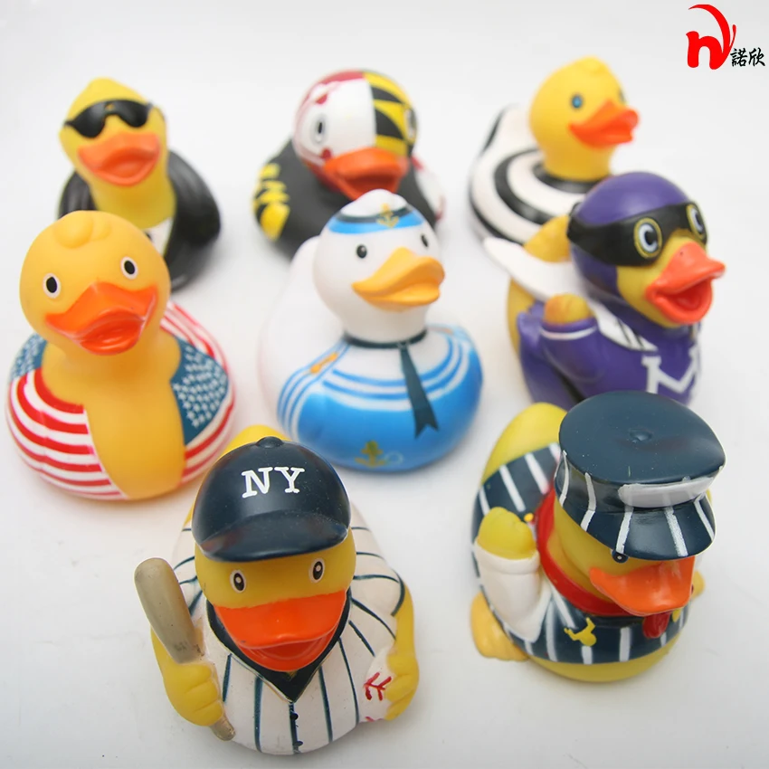 8Pcs/lot Baby Floating Rubber Ducks Kids Bath Toys for Children Boys