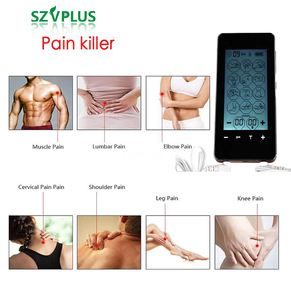 Modos de Terapia Sensível ao Toque Novos Canais Pulso Eletrônico Massageador Estimulador Elétrico Eletroterapia Tela Dezenas Ems Pms 2020 12 2 8 canais pulso eletrônico massageador estimulador elétrico eletroterapia