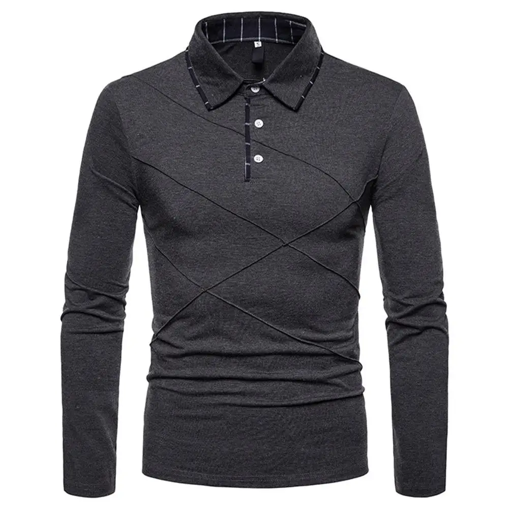 mrwonder 2018 Autumn Spring Men Shirt Casual Long Sleeve Solid Color Slim Fit Pullover Tops | Мужская одежда