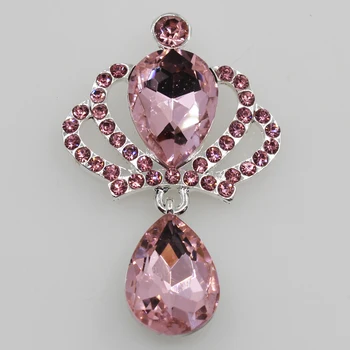 

New 5pc pink glass crystal rhinestone crown Wedding Decoraation Flatback clothing metal DIY hair flower center scrapbooking