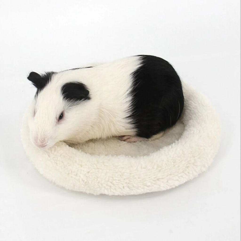 PetsOla New Guinea Pig Pet Winter Small Animal Mat Hamster Hedgehog Sleeping Pad Cream