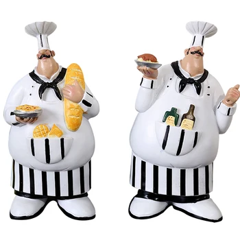 

2pcs/set Cute Kitchen Hanging Resin Craft Hanging Decoration Chef Craft Hanging Ornament Household Furnishing Home Decoration