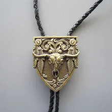 Розничная, античный бронзовый Лонгхорн бык, Западный Галстук боло, ожерелье с фабрики,, BOLOTIE-WT076AB