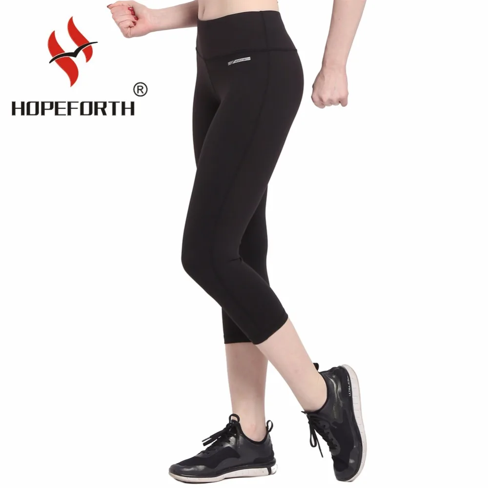 Women Base Layer Black Color Yoga Pants Spandex Stretched -9537