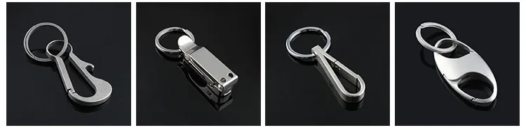 Real Titanium Alloy Men Key Chain Lightweight Creative Titanium Keychain Hanging Buckle Key Holder Rings High-Quality
