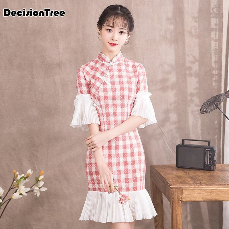 Новинка красный кружевной Чонсам года qipao 2019 современный китайский традиционный свадебное платье для женщин vestido oriental воротники пикантные