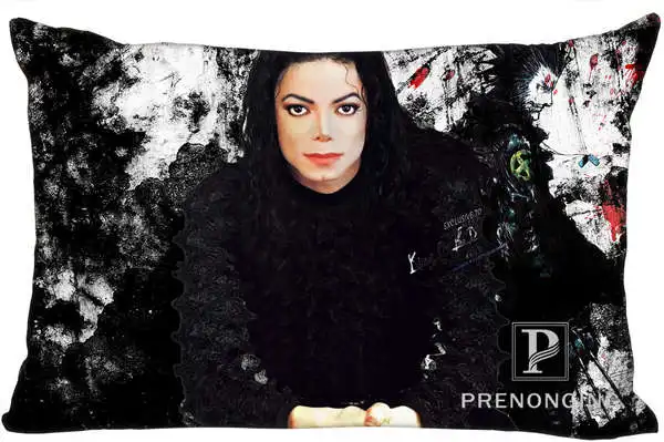 Pillowcases Best пользовательские наволочка Майкл Джексон прямоугольник Наволочки на молнии 35x45 см(одна сторона печать)@ 180117-64 - Цвет: Pillowcases
