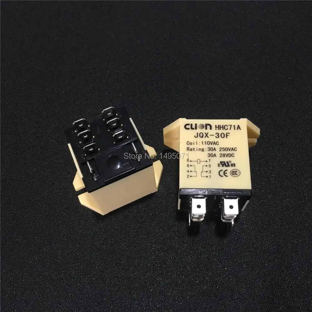 2 шт. JQX-30F-2Z 30A HHC71A реле на высокую мощность 12VDC 24VDC 110VAC 220VAC электромагнитные реле JQX-30F 2Z 8-Pin DPDT 2NO 2NC