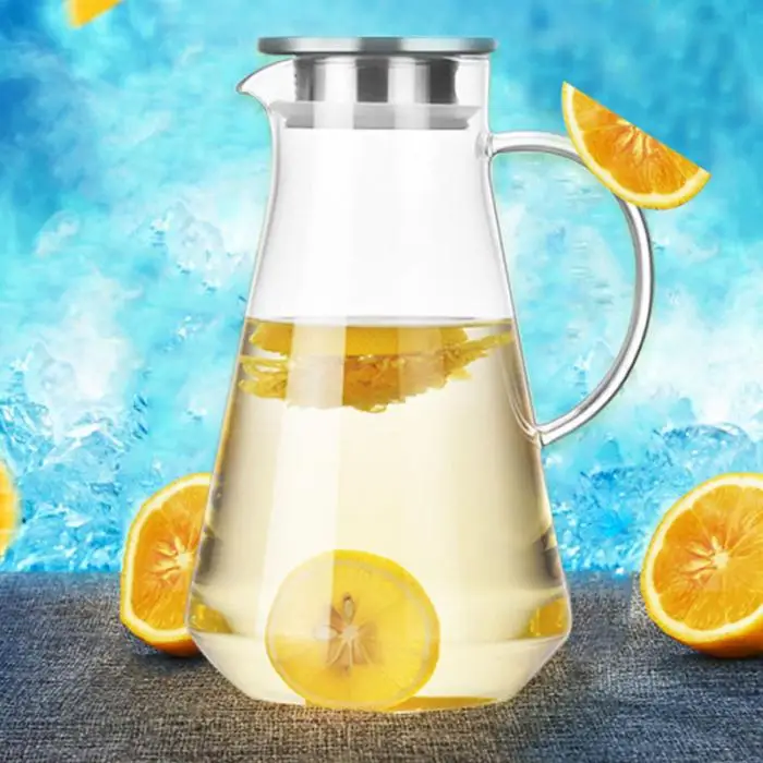 1.5L Высокая домашняя температура нержавеющая сталь фильтр кувшин чайник устойчивый кувшин толстый большой емкости сок молоко вино напиток горшок