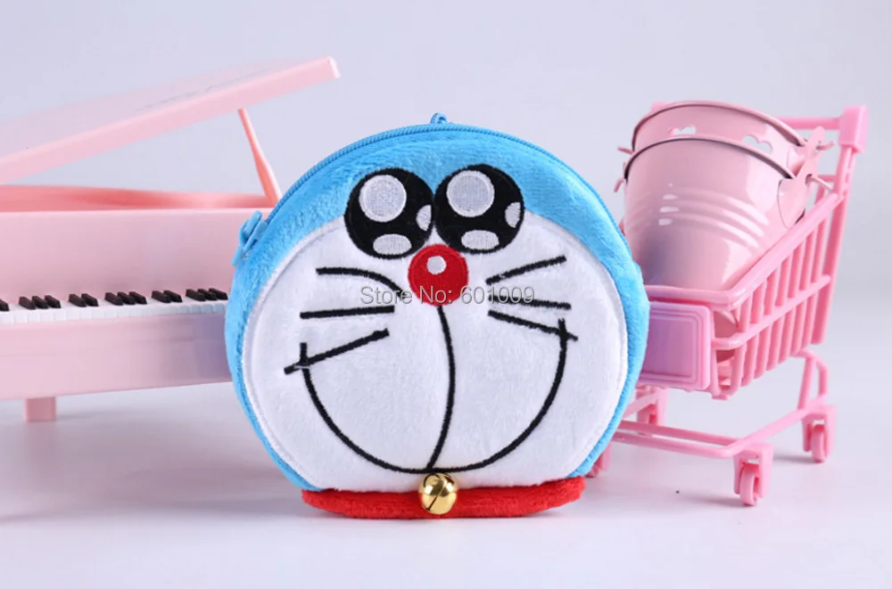 10/лот 7 видов стилей Doraemon 12X12 см Портмоне кошелек многофункциональный деньги плюшевая кукла-сумка в розницу