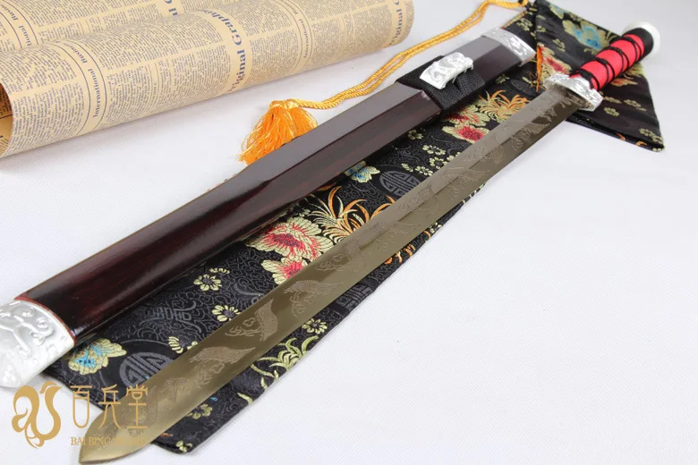 Древний китайский длинный Han-sword органический весь меч семья Изысканная мебель настоящий классный подарок домашний декор