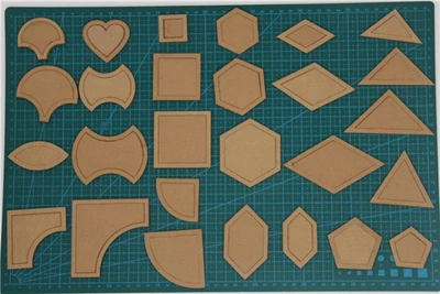 Разные шаблоны для стеганых изделий Акриловые DIY Инструменты для лоскутного шитья 1 комплект 54 шт