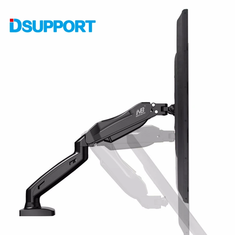 Настольная газовая пружина 17-2" ЖК-СВЕТОДИОДНЫЙ монитор держатель Arm Full Motion Monitor Mount Loading 2-6.5 кг черный F80