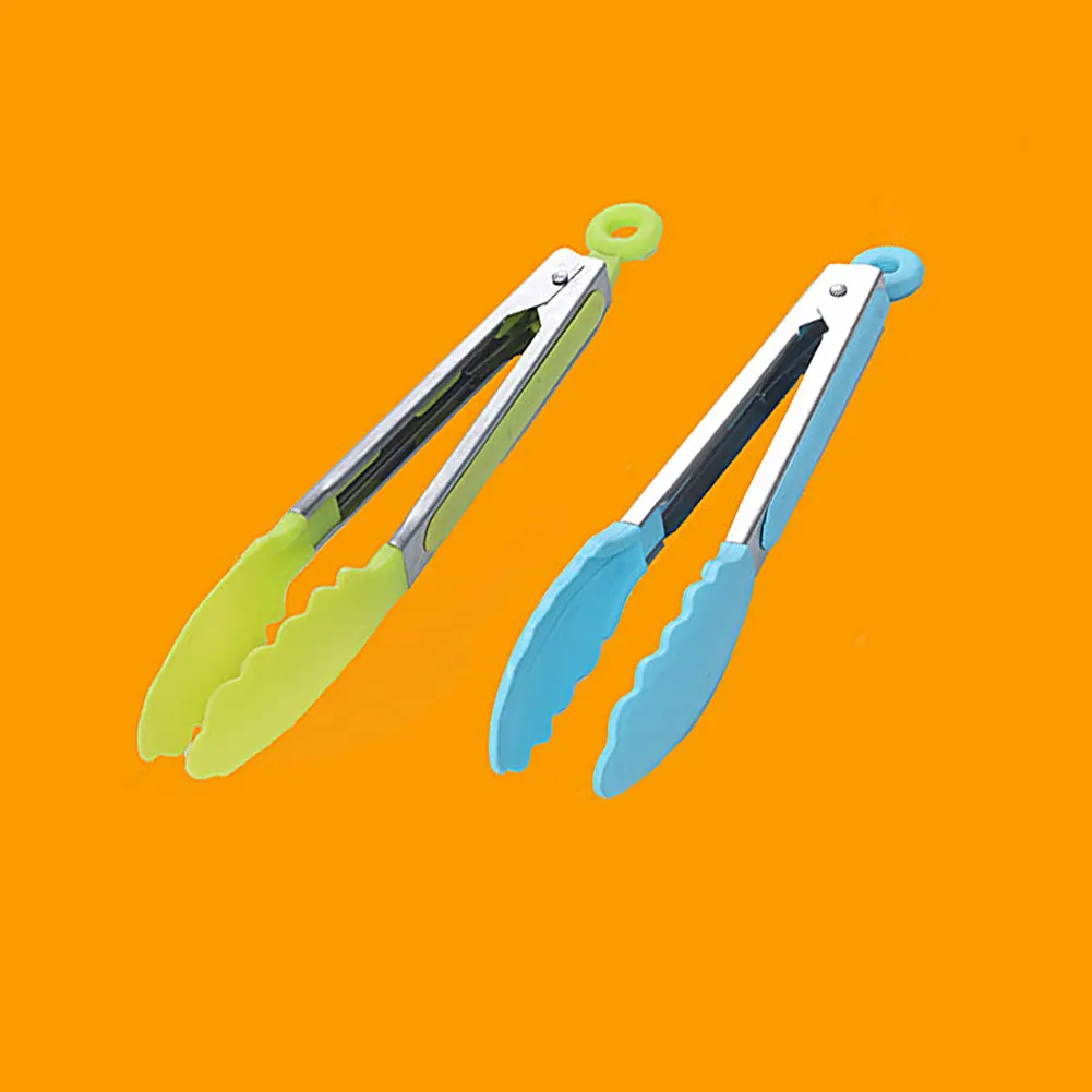 Kitchen Tongs BBQ Accessories Anti-Burn Silicone Picnic Food Clip Vegetable Cake Randomly Color | Дом и сад