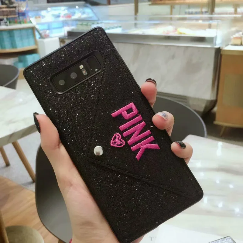 Роскошный Розовый Блестящий кожаный чехол с вышивкой для samsung S10 S9 S8 P, модный волнистый ремешок для samsung S10P S10e, откидной Чехол