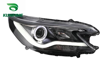 

Pair of Car Headlight Assembly For HONDA CRV2012 Tuning Headlight Lamp Parts Angel eyes Project Lens with Daytime Running light