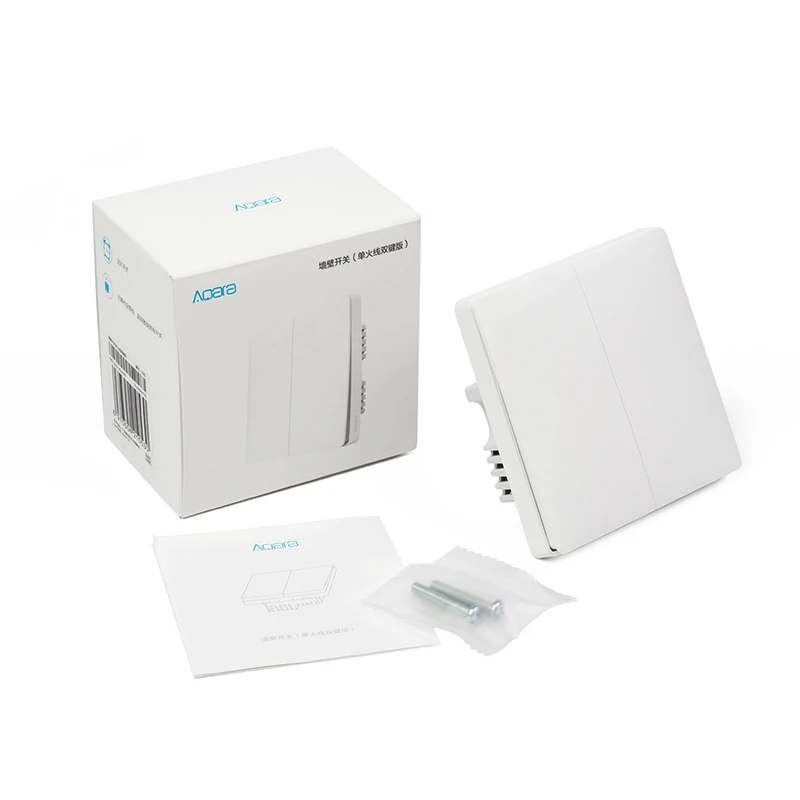 Настенный выключатель Xiaomi Aqara ZigBee, один огонь, провод, работает без нулевой линии, приложение, беспроводной пульт дистанционного управления, умный Домашний Светильник, переключатель