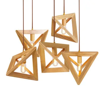 

living room corridor personality pendant Restore ancient ways triangular geometric modelling of lamps and lanterns log