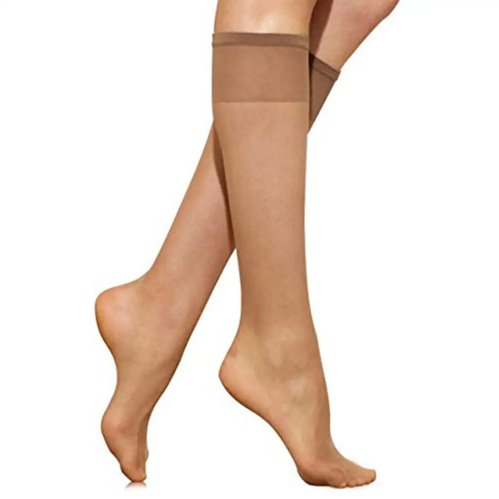2 шт. Для женщин дышащий, толстая подошва, высота до колен-высокие носки без пятки носки прозрачный твердый Цвет Mid шелковые носки женский, сетчатый Sox.4 Цвет s