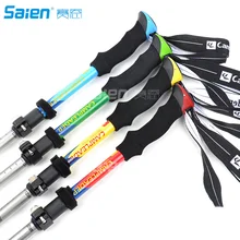 Складной Треккинговый полюс складной и регулируемый походный трость палки для альпинизма на открытом воздухе с замок-рычаг и сумка для переноски