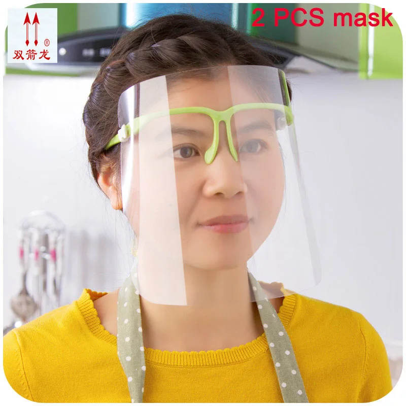 2PCS transparent protect mask Splash proof Prevent mist full face safety mask The kitchen