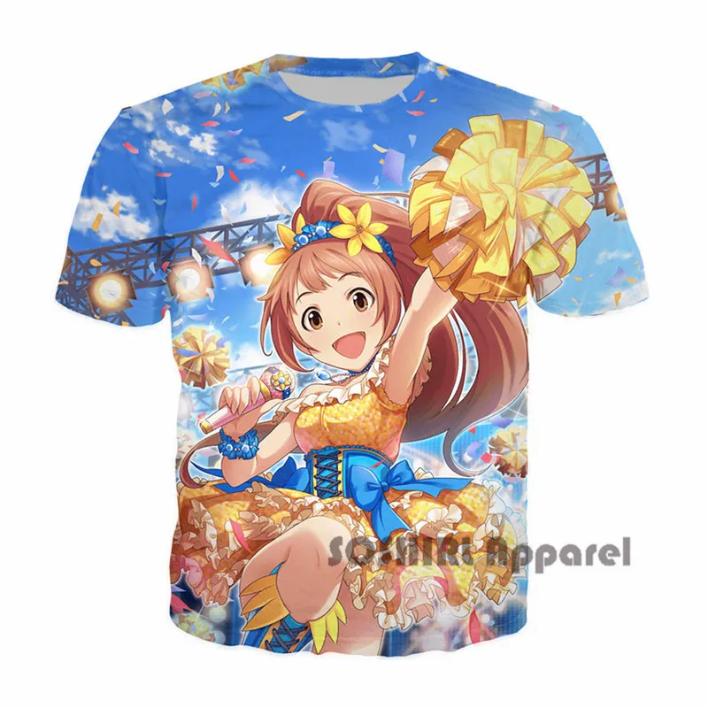 SOSHIRL/Сексуальная футболка для девочек Kawaii Idol Master, летняя футболка унисекс, хипстерская Футболка Harajuku, повседневные топы, милые футболки с аниме-певицей - Цвет: 10