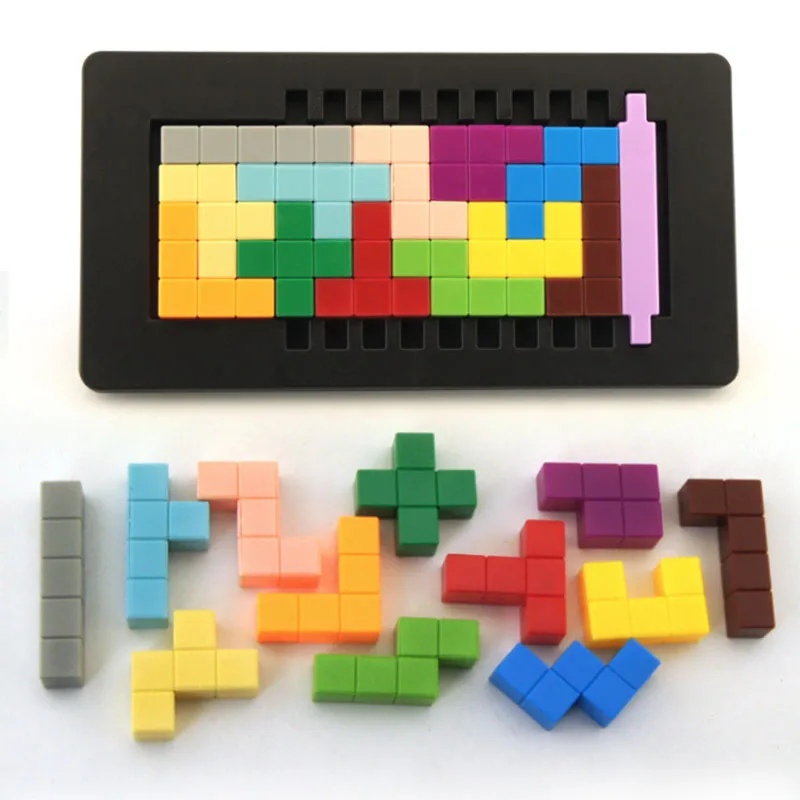 

Colorful Tangram 3D Puzzles Toys Children Number Brain Teaser Tetris Game Montessori Education Toys