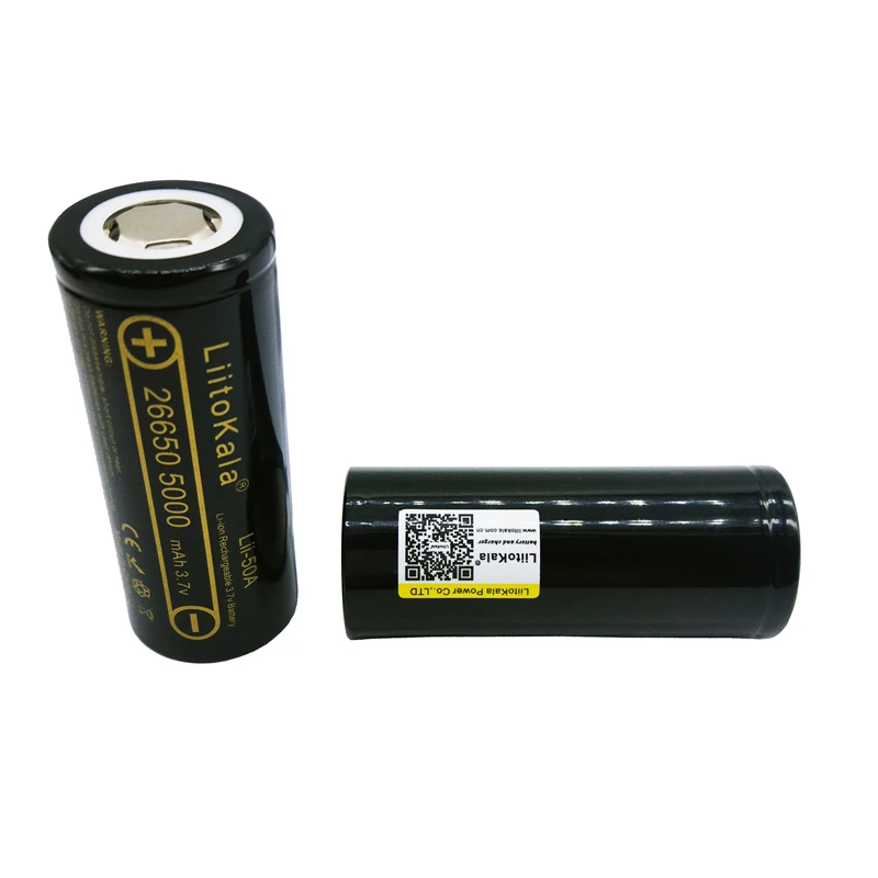 HK liitokala Lii-50A 26650 5000 mAh 26650-50A литий-ионная аккумуляторная батарея 3,7 V для фонарика 20A новая упаковка