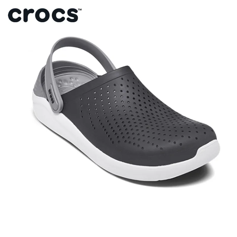 CROCS LiteRide Clog Black Red Sports Sandals for Men Outdoor Beach Sandals Women Light Footwear Quick Dry Crocs-shoes