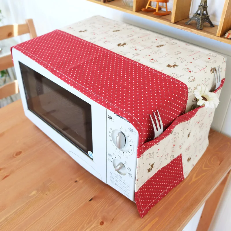 Linen Pachwork cover, microwave oven/home appliance storage bags