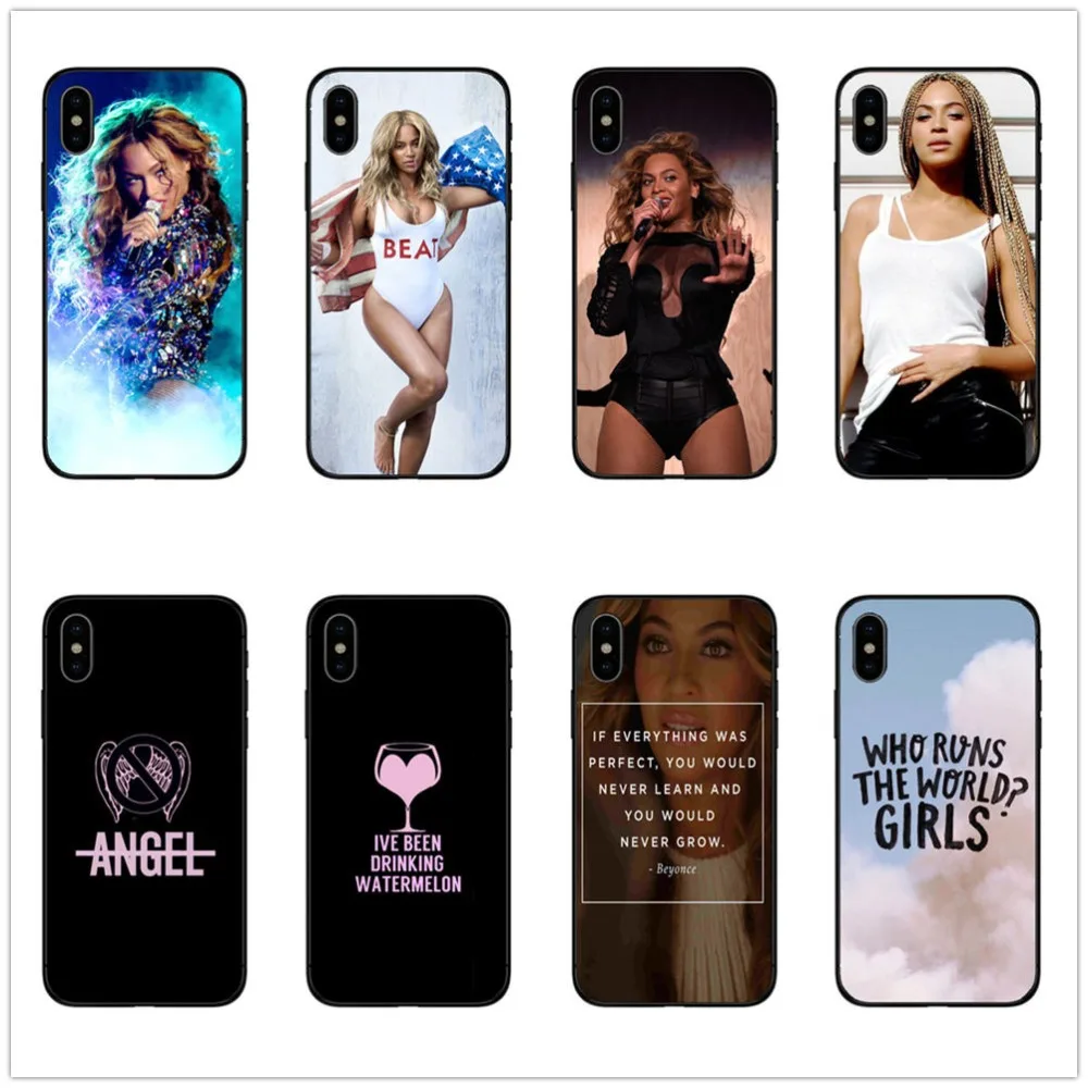 

Beyonce Cover Roll MUSIC Superstar diva For iPhone 6 6s 7 8 Plus X XS MAX XR 5 5S SE girls lady black silicone Phone cases coque