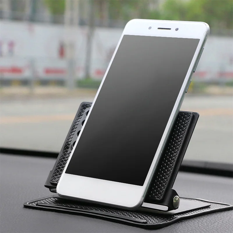 

Car Ornament Silicone 360 Rotating Phone Holder Non-Slip Mat Automobile Dashboard Adjustable Angle Sticky Pad For GPS Navigation