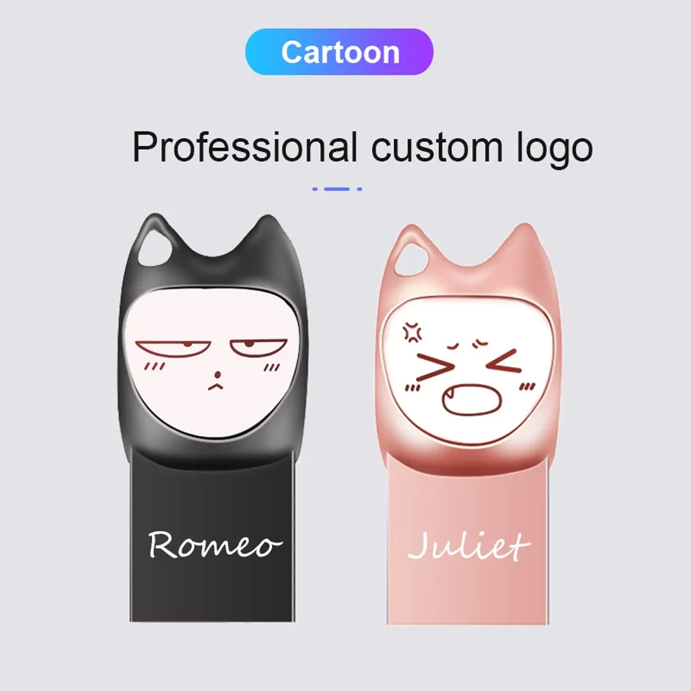Ingelon Cartoon USB Flash Drive 8gb 16gb 32gb 64gb Pen Drive 2018 New Memory Stick Metal DIY Custom U Disk Cle USB Pendrive (2)