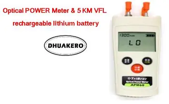 

free shipping AB24P all in one mini FTTH Fiber Optical Power Meter 5km Visual fault locator rechargeable lithium battery