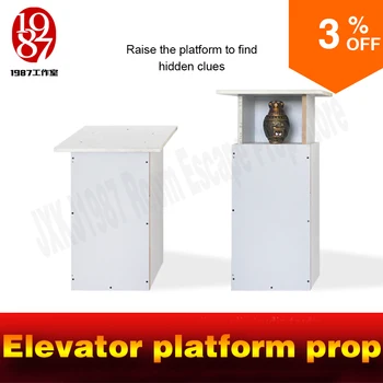 

Escape adventurer game prop Elevator platform wood box with push rob raised to get clues escape props jxkj1987 room escape organ