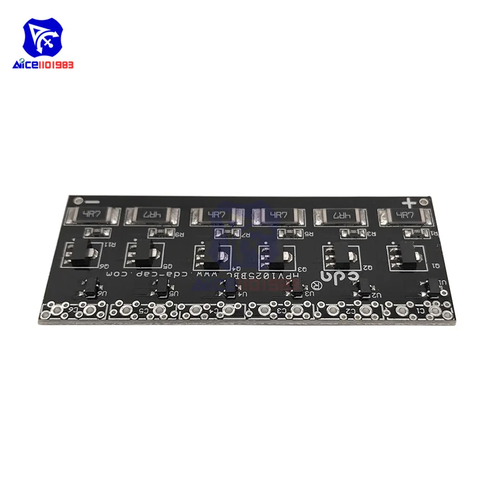 

6PCS Single Row Super Farad Capacitor Balancing Protection Board 2.5V -2.7V 1F -10F Capacitor Protection Board
