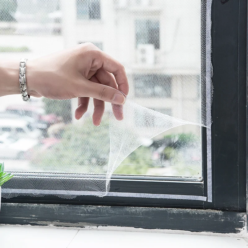 Wire mesh gauze self-adhesive mosquito screens DIY sand window / screen invisible with Velcro |