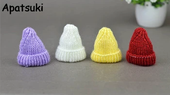 

Doll Accessories Warm Winter Hats for Barbie Doll House Headwear Hairwear Woven Knitting Hat For 1/6 BJD Doll Kids Gift
